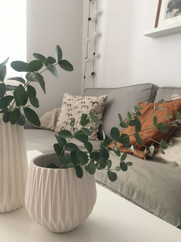 Wohnzimmer Deko herbstlich Eukalyptus